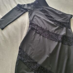 Elegant Black Lace Women's Dress